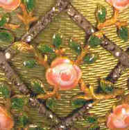 Detail of ithe roses on the Original Fabergé Egg